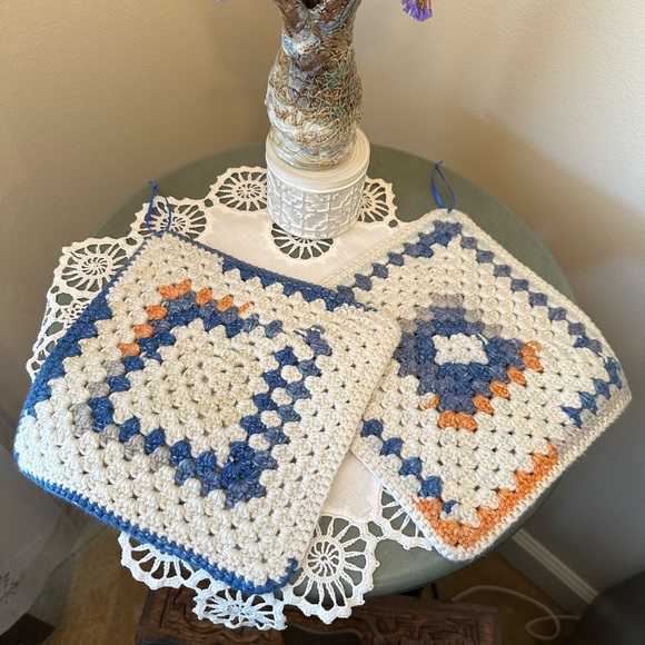 NEW handmade crochet dishcloth set of 2 about 7.75 inches square - Picture 5 of 5